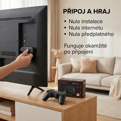 Alimi™ – retro konzole Plug & Play + 2 ovladače